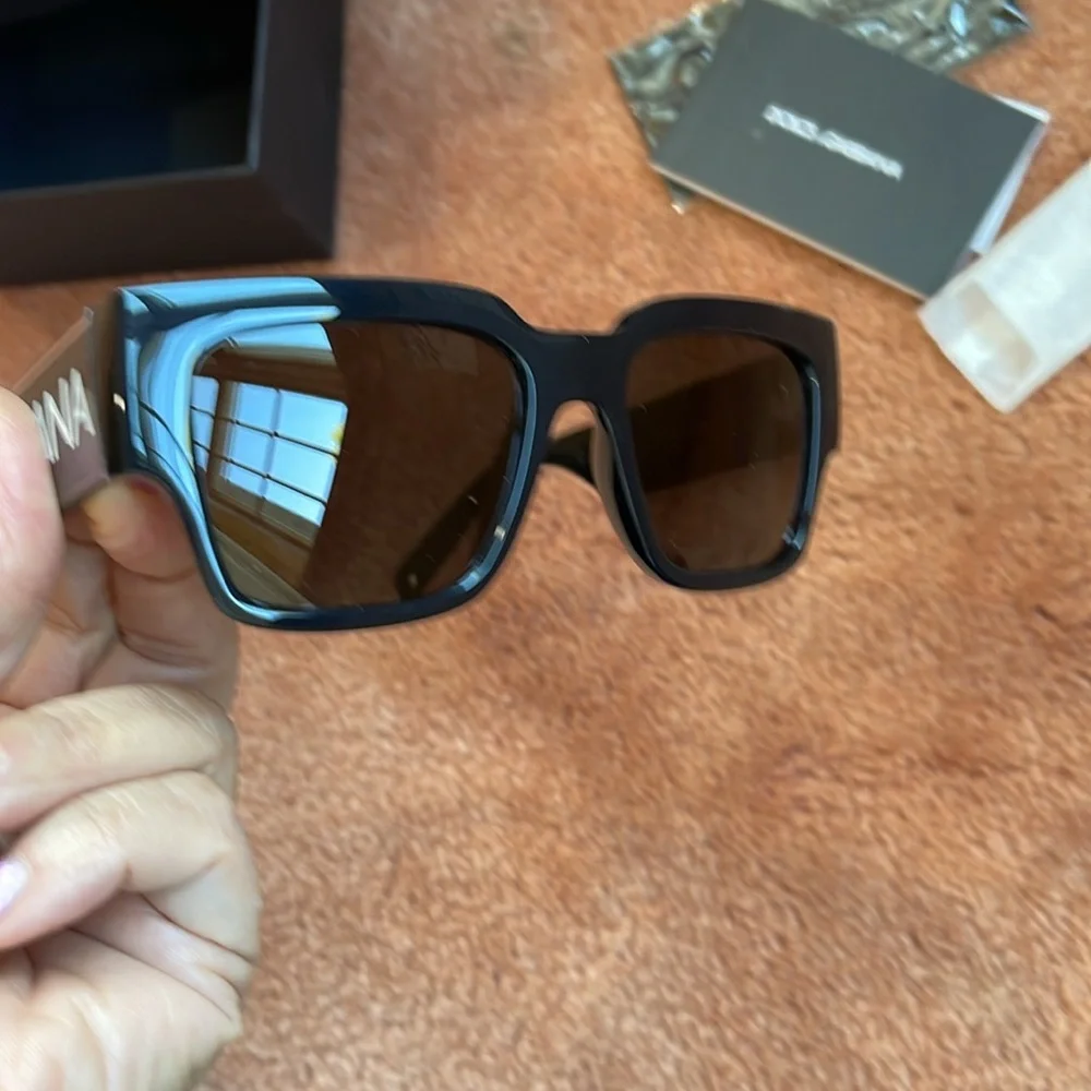 DOLCE & GABBANA  black sunglasses new/case /box.100% Authentic - Picture 10 of 14